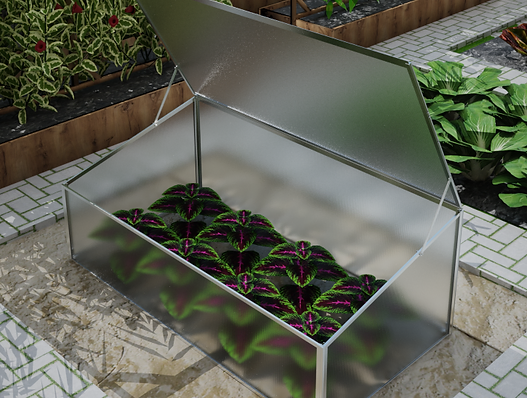 Small raised garden bed greenhouse