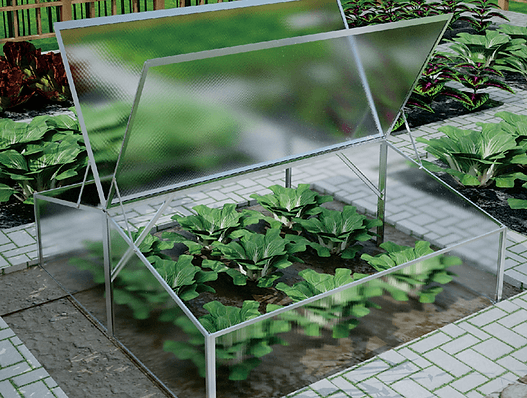 Large raised garden bed greenhouse