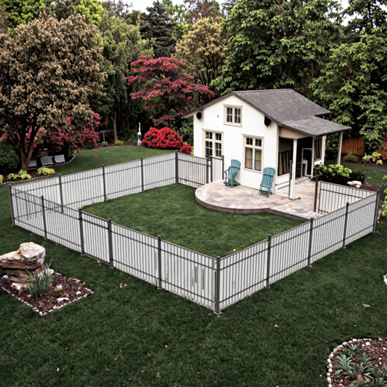 Aluminium Picket Fence Panels with Matching Garden Gate