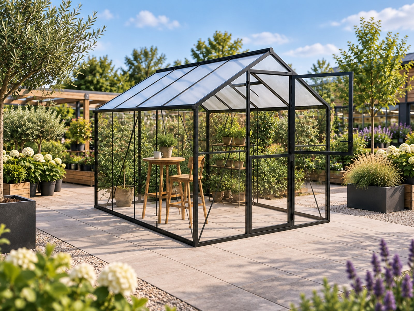 Glass greenhouse product direction for European retail range planning