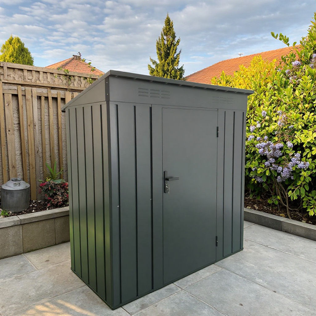 small heavy duty lockable garden shed for outdoor storage