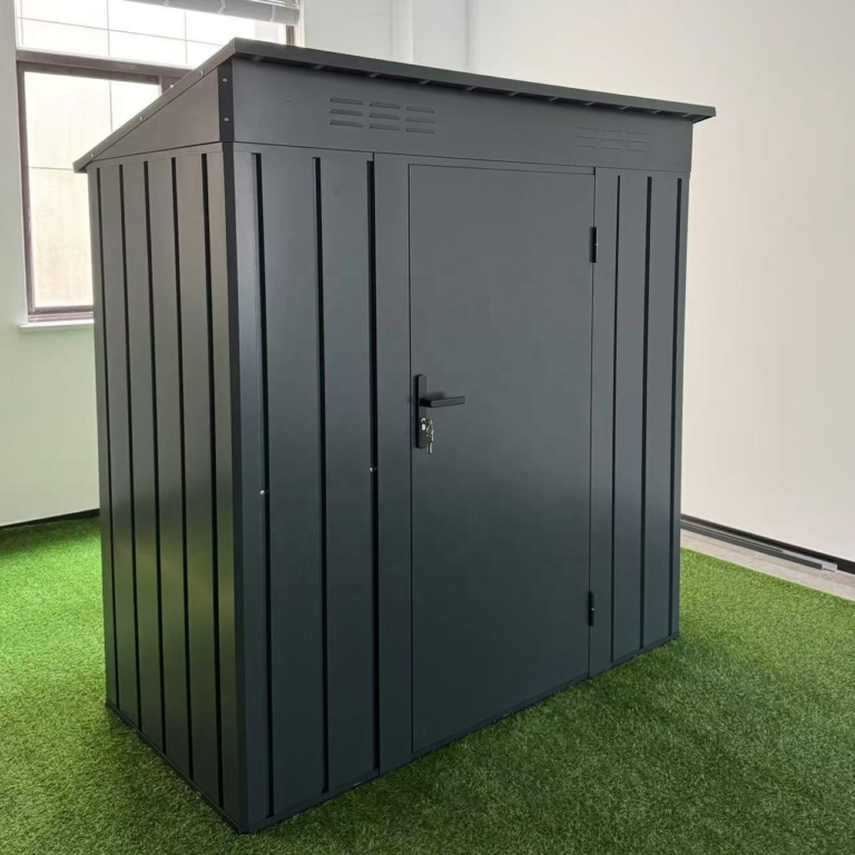 Small heavy-duty garden shed with lock