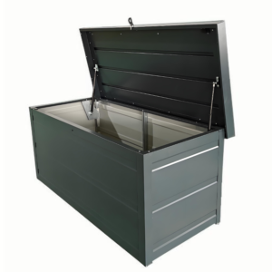 Lockable Metal Outdoor Storage Box with Lift-Up Lid