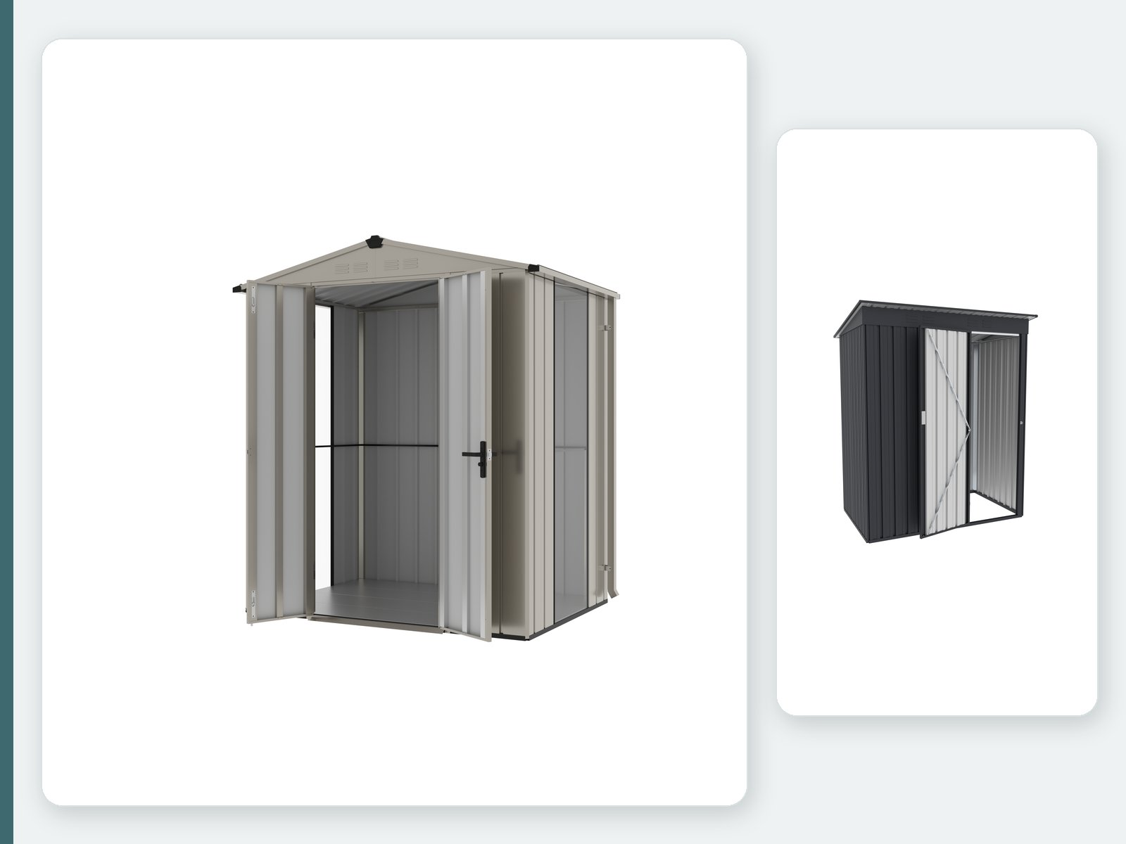 Metal garden shed open door and access review