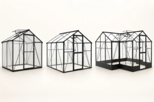 Comparison of LERYOU polycarbonate, glass and T-shaped greenhouse product forms