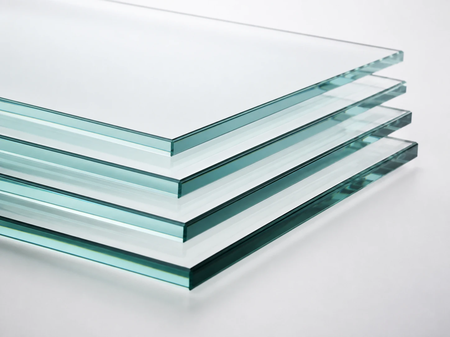 Clear glass glazing panels