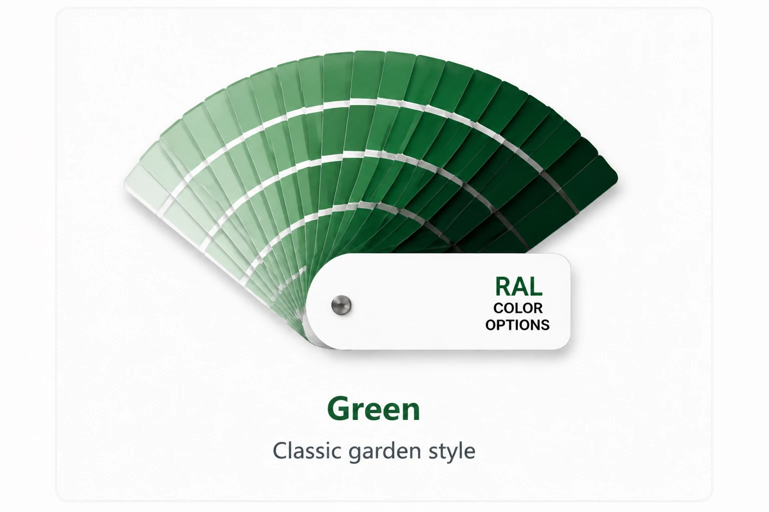 Green RAL color samples