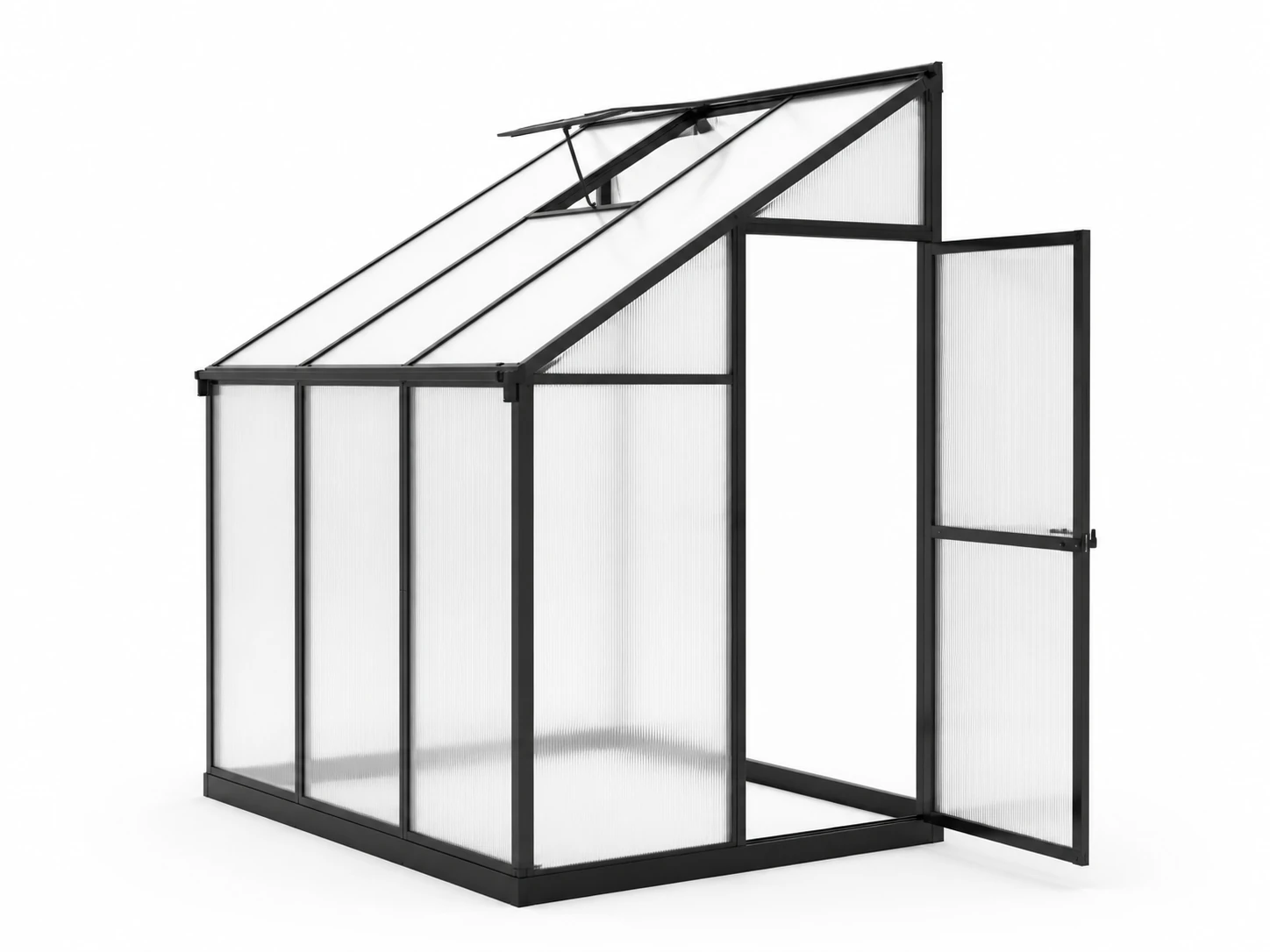 Lean-to greenhouse frame