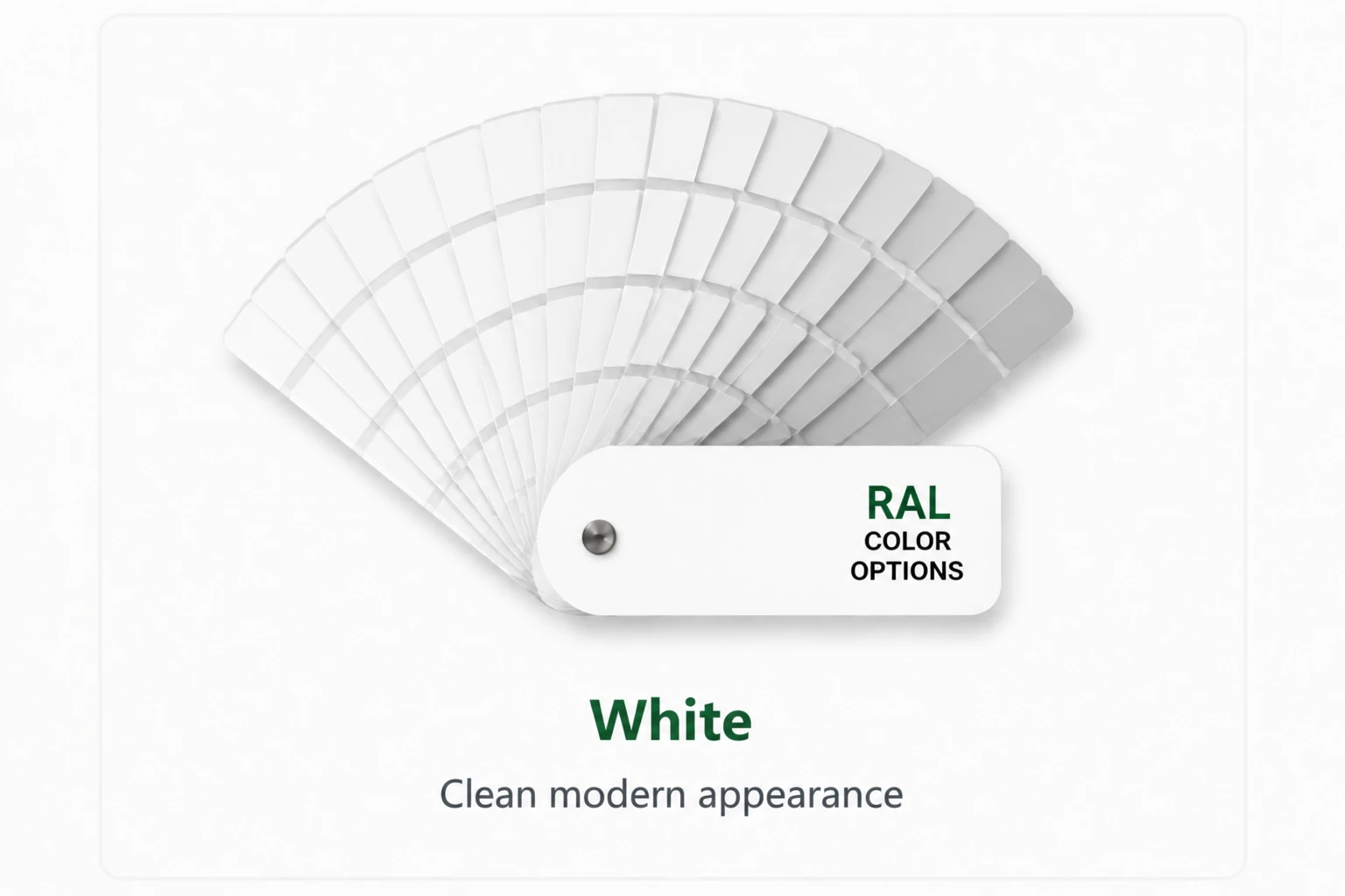 White RAL color samples